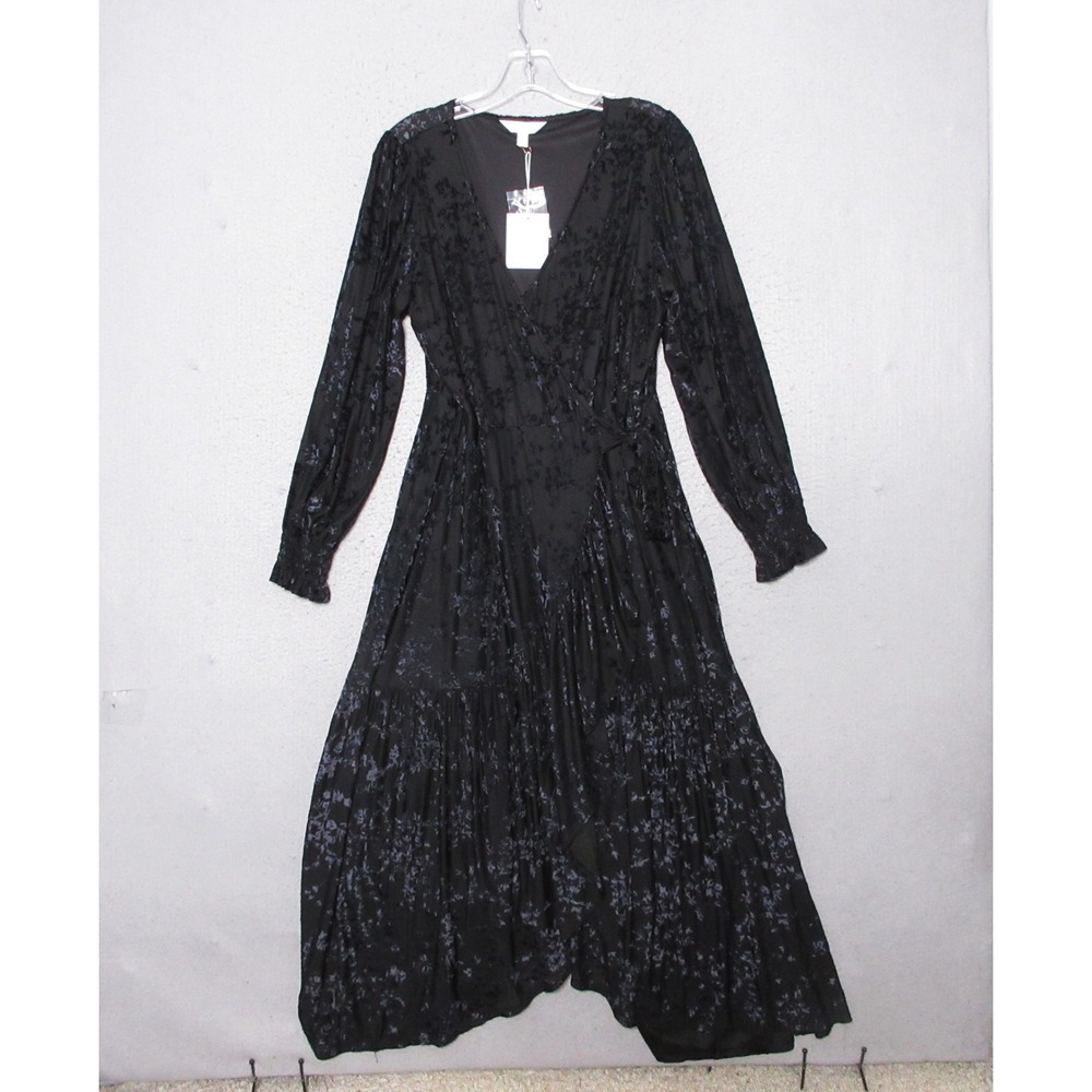 Lauren Conrad Dress Floral Burnout Velvet Victorian Tiered Whimsigoth Witchy NWT